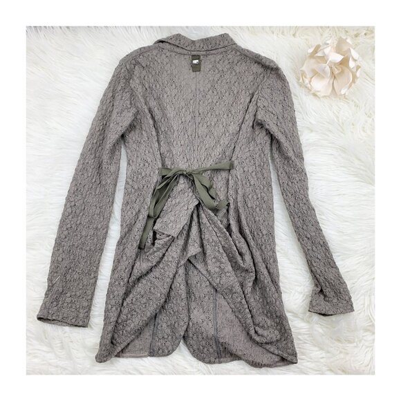 High Use by Clair Campbell Lace/Crochet Long-Line Jacket Women's Size Small - Picture 3 of 8